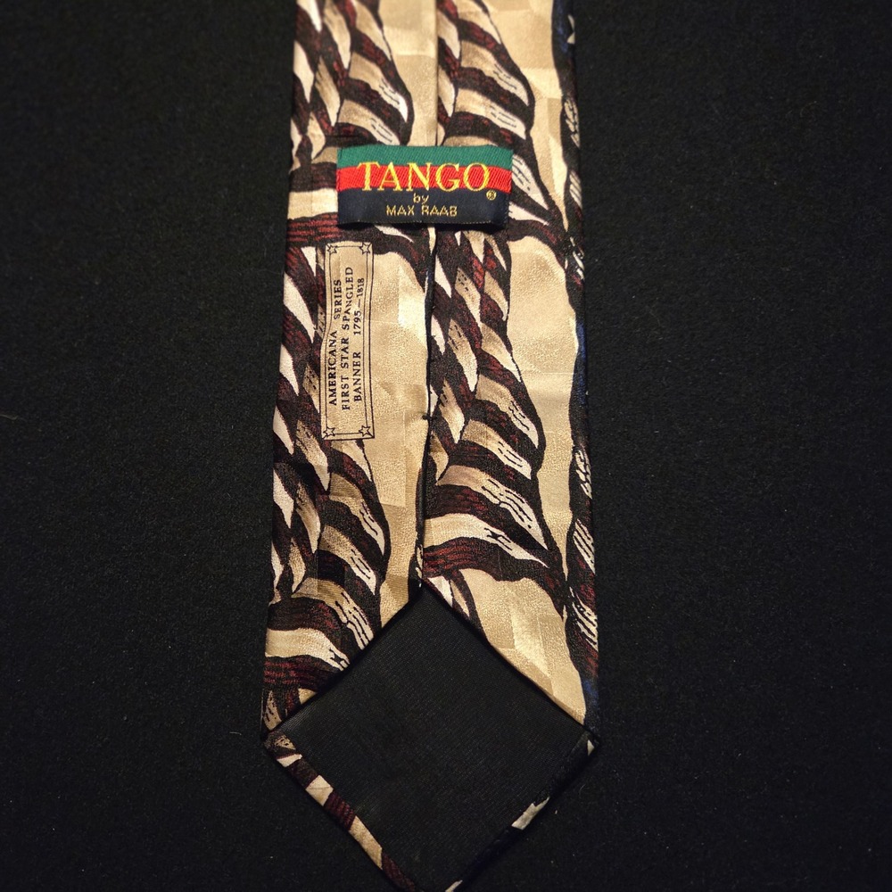 Tango by Max Raab Mens Silk Americana Flag Tie - Picture 4 of 5